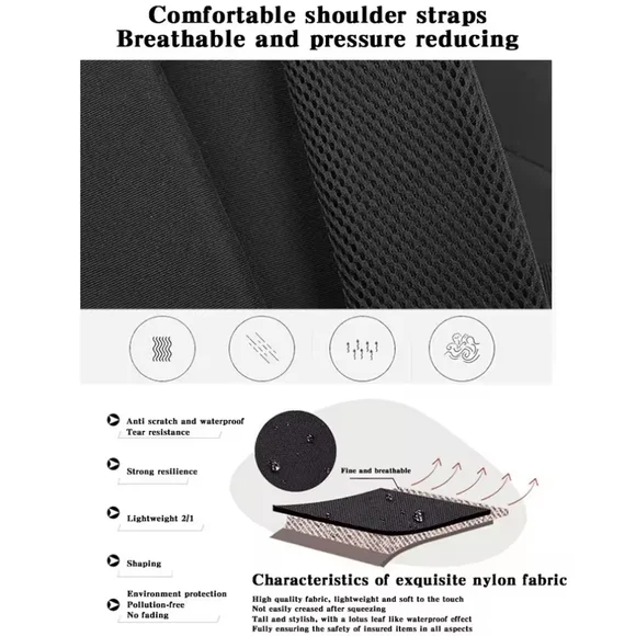 Sleek Black Anti-Theft Laptop Backpack with USB Port - Picture 4 of 13